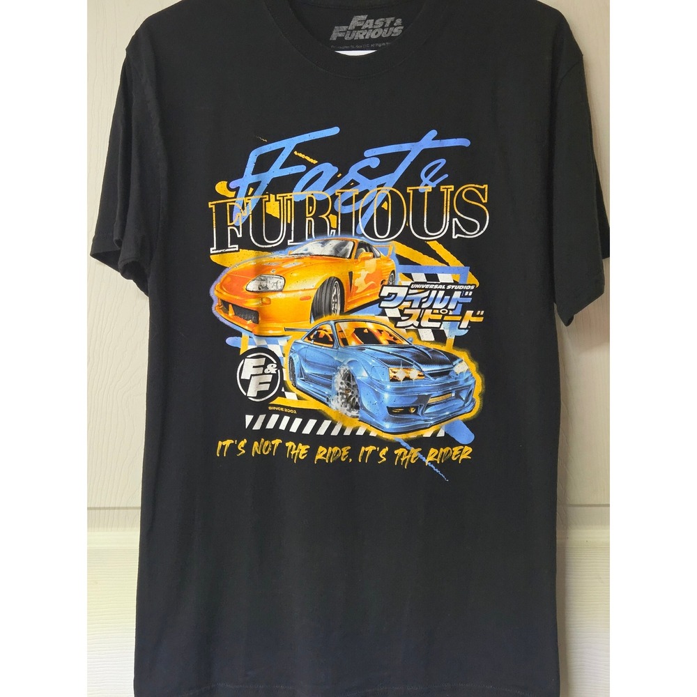 Fast & Furious Universal Studios Graphic T-Shirt Black Supra Skyline Mens M